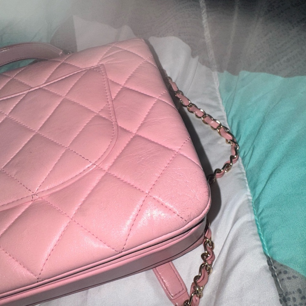 Chanel Light Pink Quilted Satchel - Picture 3 of 5